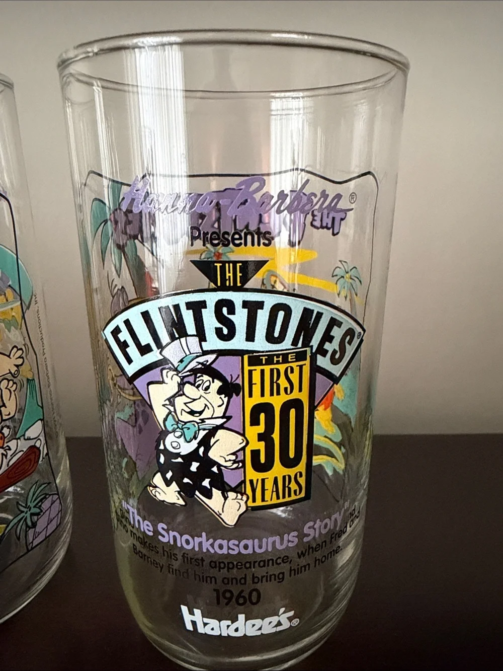 The Flintstones Collectible Glass Tumbler - Colorful Cartoon Set